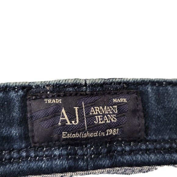 Armani Jeans Skinny Jeans J282E Style Waist 27 Dark Denium Y2K Low Rise - Picture 4 of 9